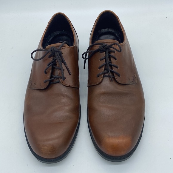 Ecco Dress Shoes Oxfords Derbys Brown Mens Size 43 9 9.5 - Picture 3 of 14